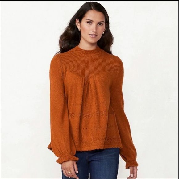 LC Lauren Conrad Sweaters - Lauren Conrad Sparkle Mock Neck Sweater Sz XXL